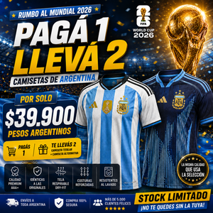 Compra 1 y llévate 2 camisetas de Argentina