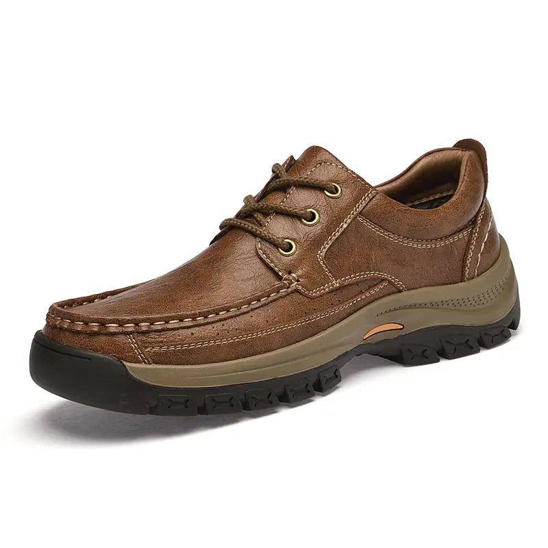 🔥Último día con 50% de descuento 🔥Mocasines de cuero genuino cosidos a mano para hombre | Zapatos casuales sin cordones con suela blanda