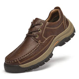 🔥Último día con 50% de descuento 🔥Mocasines de cuero genuino cosidos a mano para hombre | Zapatos casuales sin cordones con suela blanda