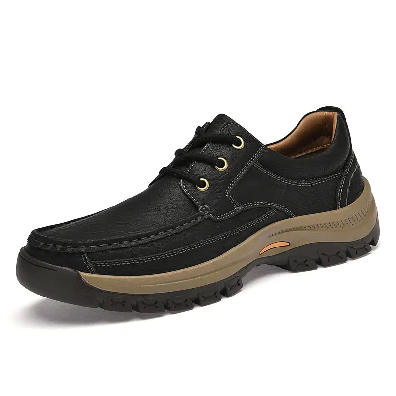 🔥Último día con 50% de descuento 🔥Mocasines de cuero genuino cosidos a mano para hombre | Zapatos casuales sin cordones con suela blanda